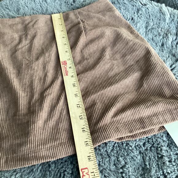 NWT Halara Womens Casual Corduroy High Waisted 2-In-1 a Line Mini Skirt Brown XL - Picture 11 of 11